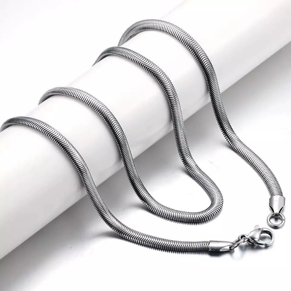 MiMi Snake Chain Waterproof Stainless Steel Necklace for Men & Women